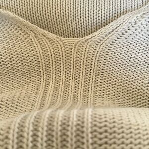 Brunello Cucinelli Cream V-Neck Sweater